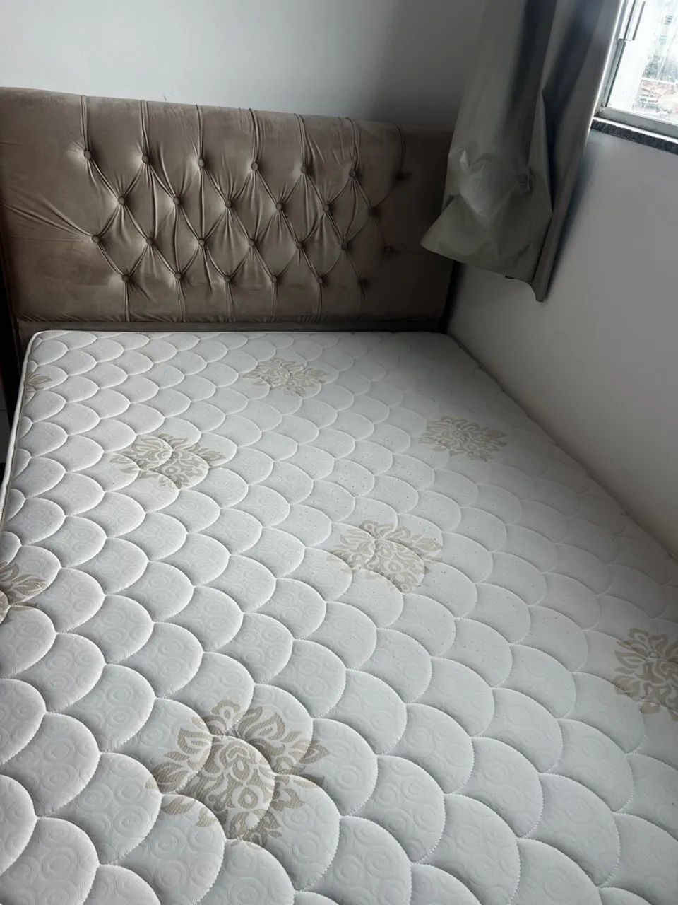 Cama Box Casal com Cabeceira Estofada - Foto 4