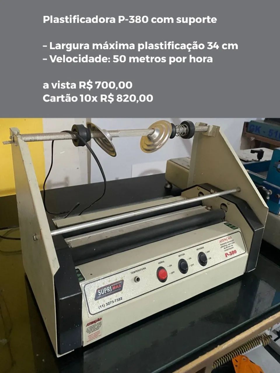 Plastificadora e Laminadora