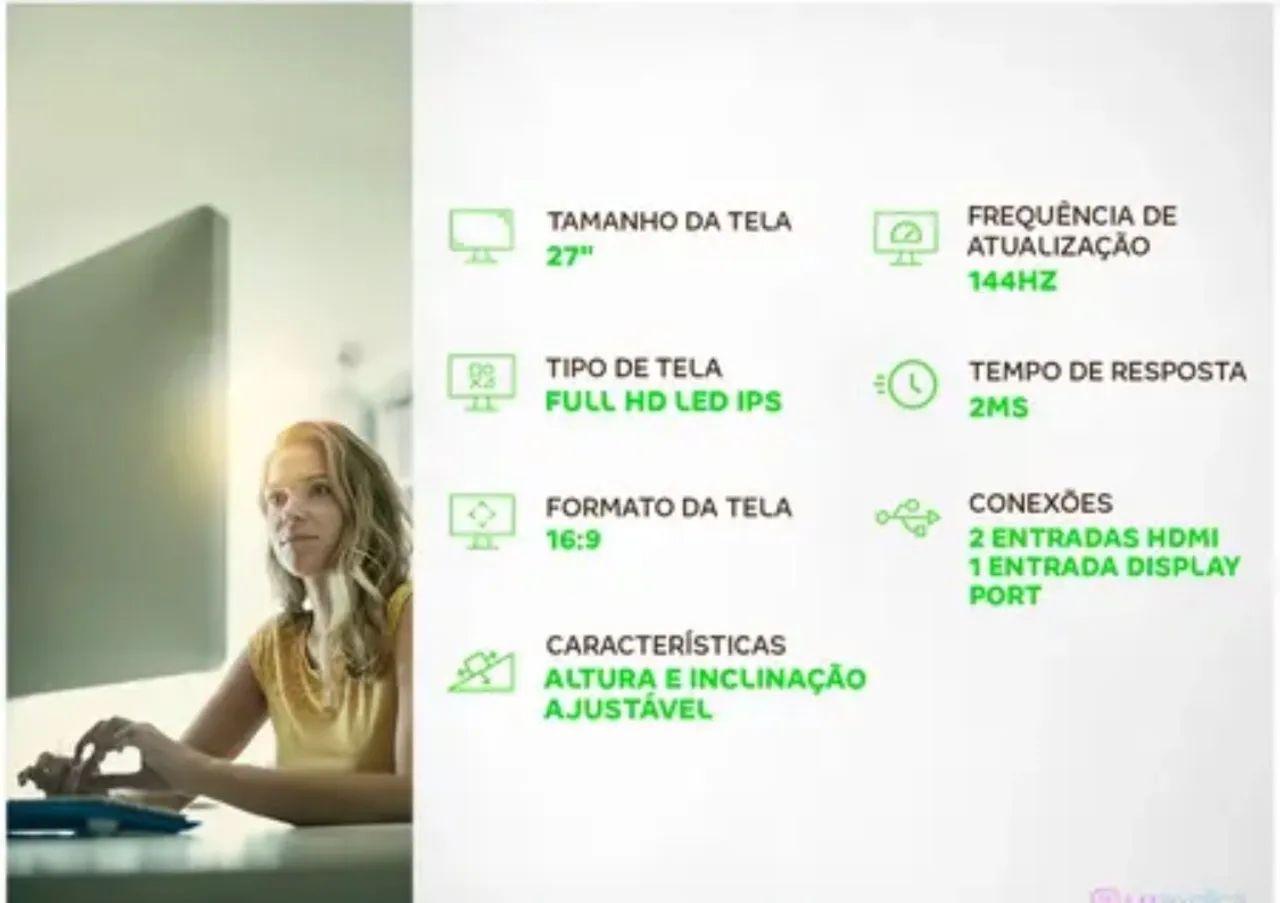 XV270 27 polegadas FHD 165hz, LED IPS - Foto 2