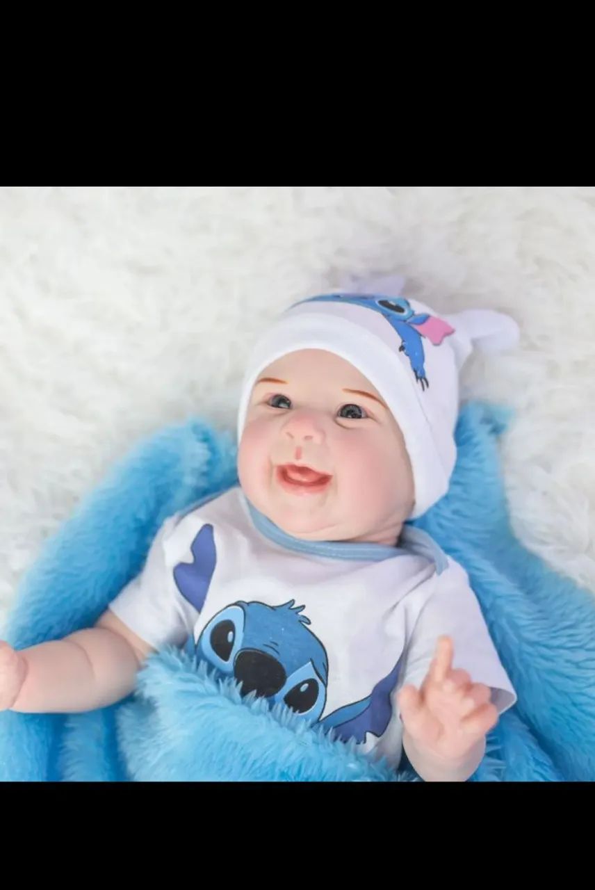 Boneca Reborn Bebê Realista Stitch menino - Foto 4
