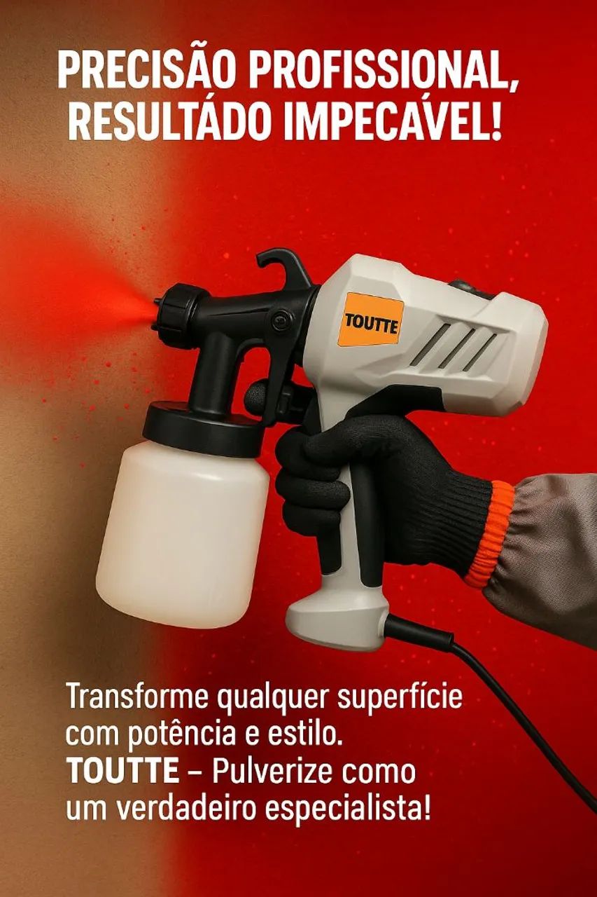 Pistola de Pintura Pulverizadora 400w 800ml Alta Performance  110v