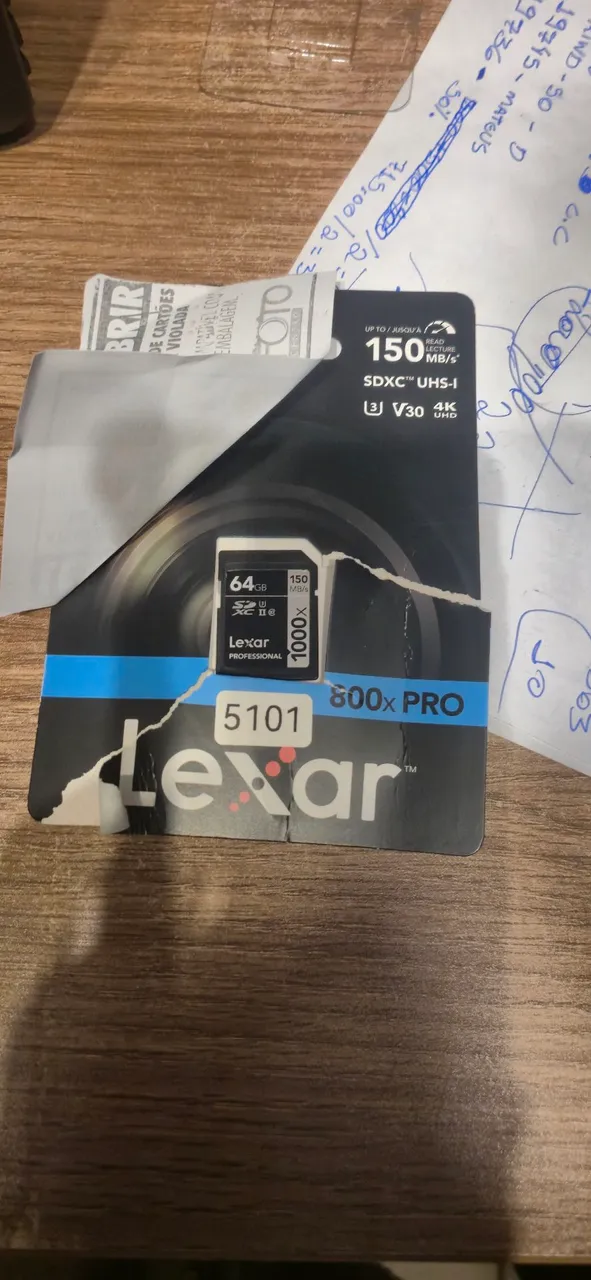 Cartão de Memória Lexar 64GB 150mb/s