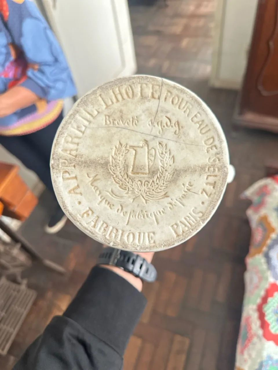 Peça francesa antiga em cerâmica - Paris - servir café e leite - Foto 3