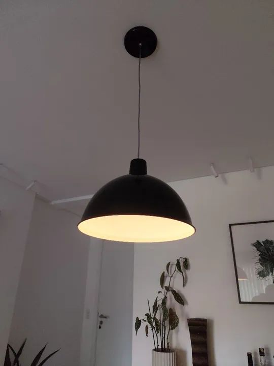 Lustre Pendente Preto Moderno para mesa de jantar