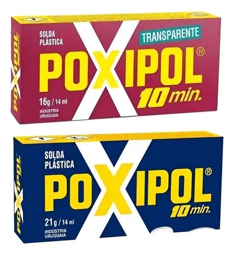 Poxipol Original Cola Epóxi Azul ou Transparente