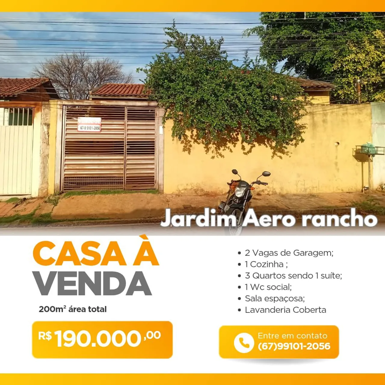 Casa Jardim aero rancho aceitamos veículos