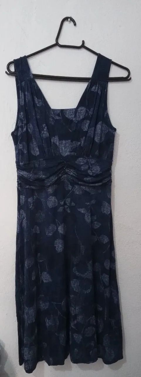Vestido Floral Azul - Tamanho G 