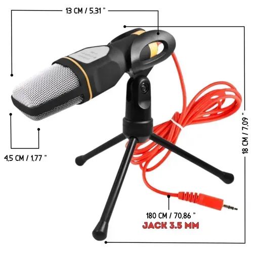 Microfone Condensador Com Tripé E Cabo 2m - Foto 5