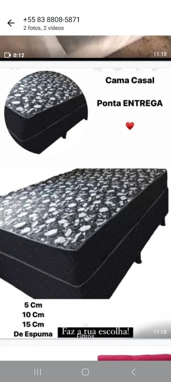 Cama Box Casal Floral Elegante R$ 249,99 - Foto 4