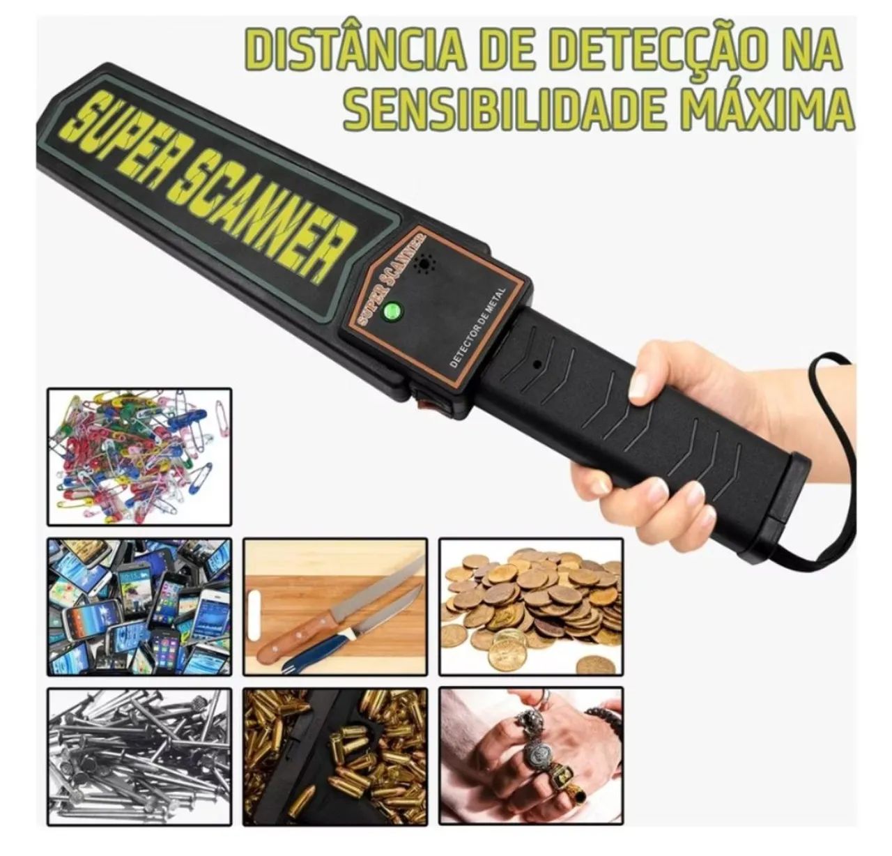 Detector de Metal Portátil Super Scanner com bateria  - Foto 4