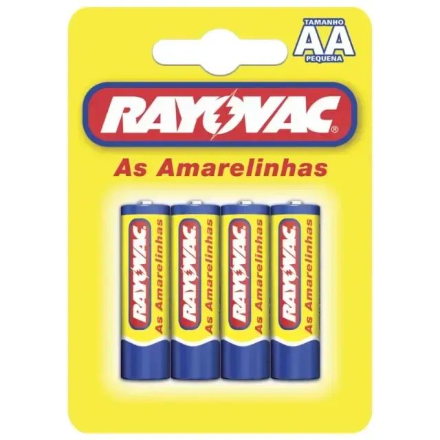 PILHA AMARELINHA AA PQ ENC 04PCS- RAYOVAC 60 - Foto 2