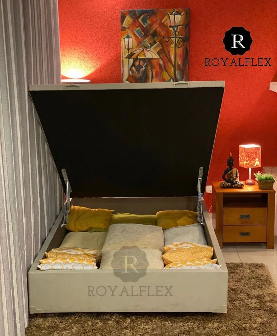 Cama Baú Casal Padrão Royalflex