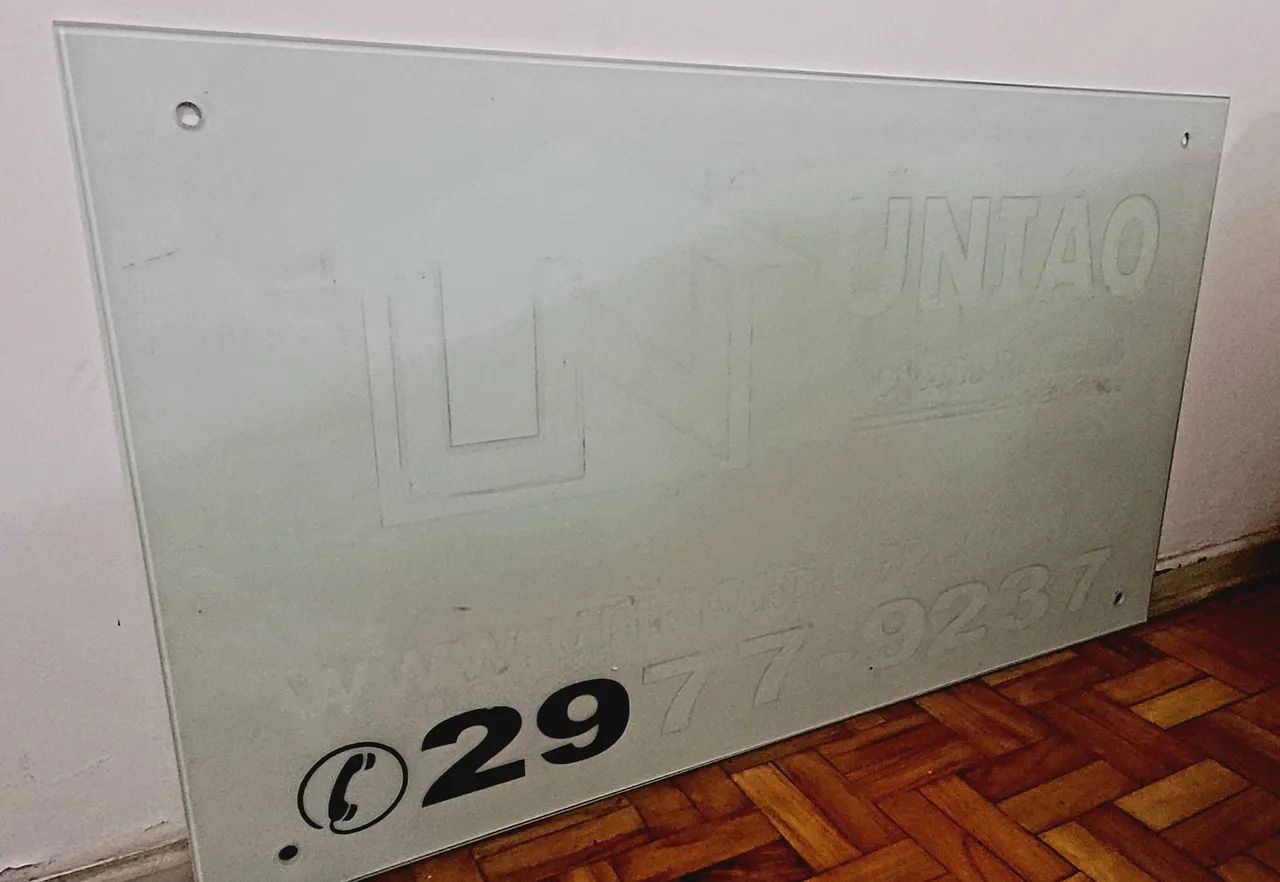 Lousa de vidro branca 120x80 