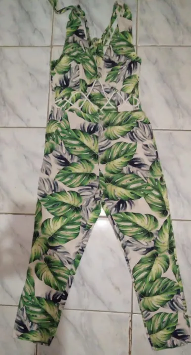 Macacão longo estampado