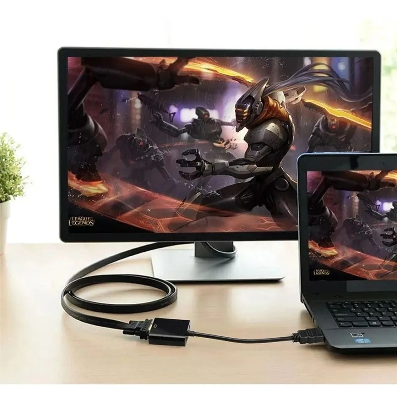 Cabo Conversor HDMI para Vga - Foto 2