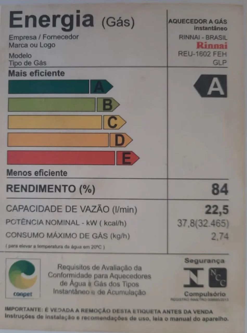 Aquecedor de água Rinnai 22,5 l GLP digital  - Foto 3