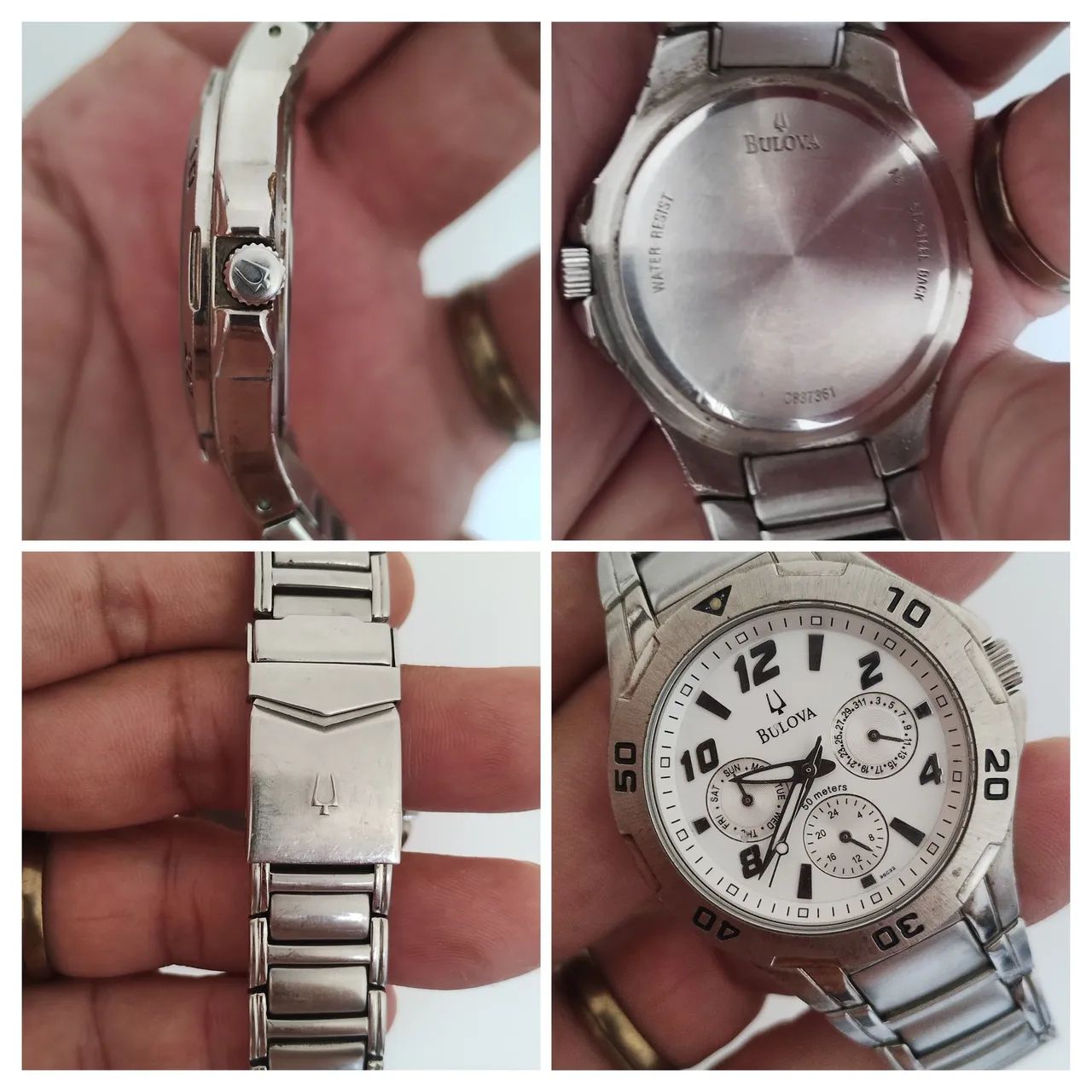 Relógio Bulova Marine Star multifuncional Prateado 96C32 - Foto 2