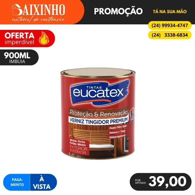 Verniz Imbuia 900ML Eucatex