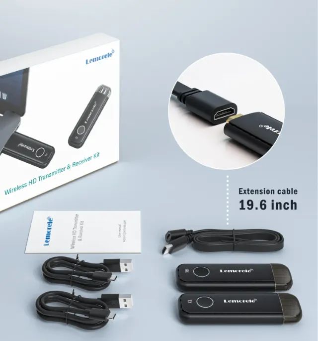Kit transmissor e receptor vídeo HDMI wireless sem fio 1080p até 50m - Foto 2