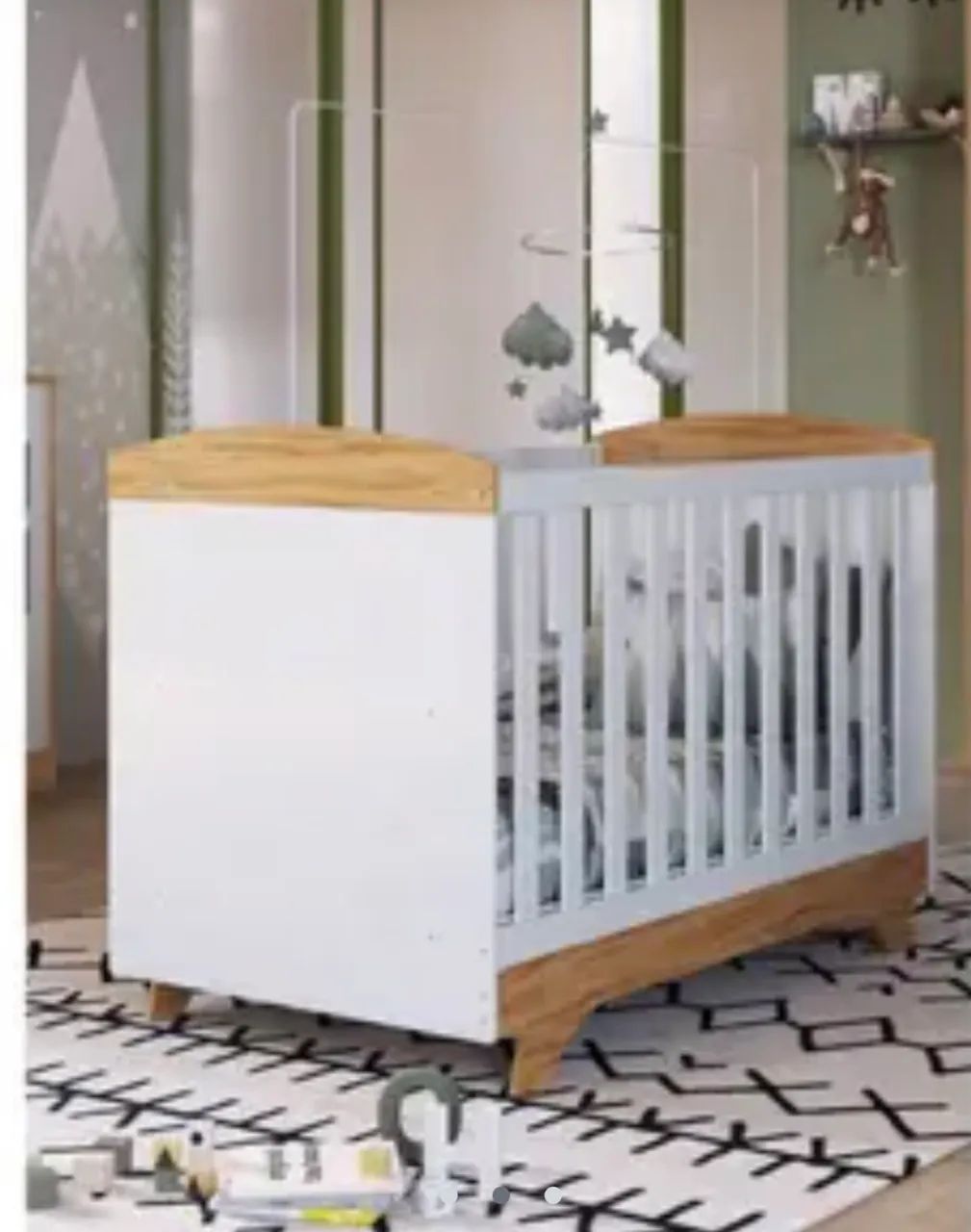 American-style wooden crib