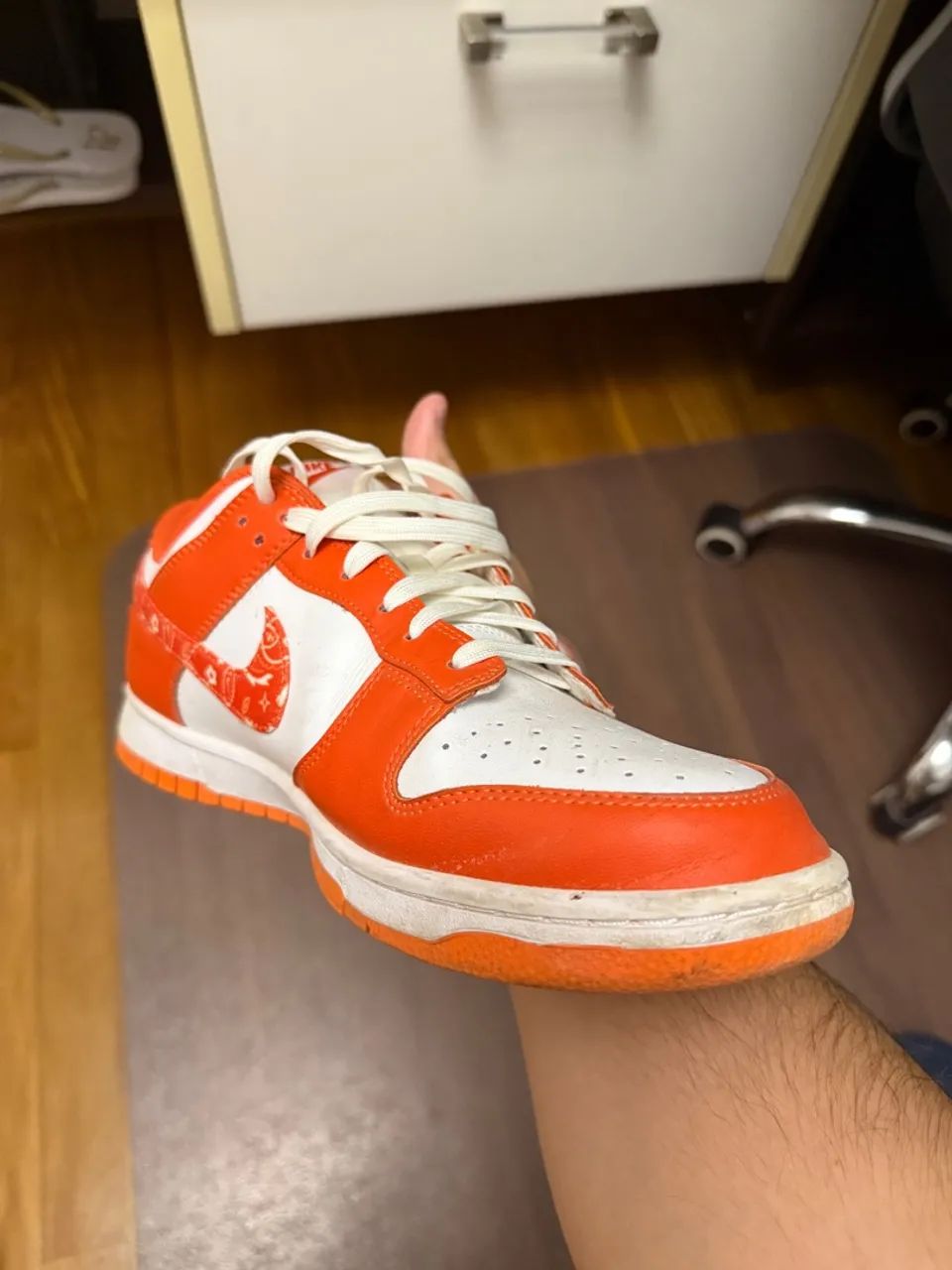 Tênis Nike Dunk Low 43 Laranja - Foto 5