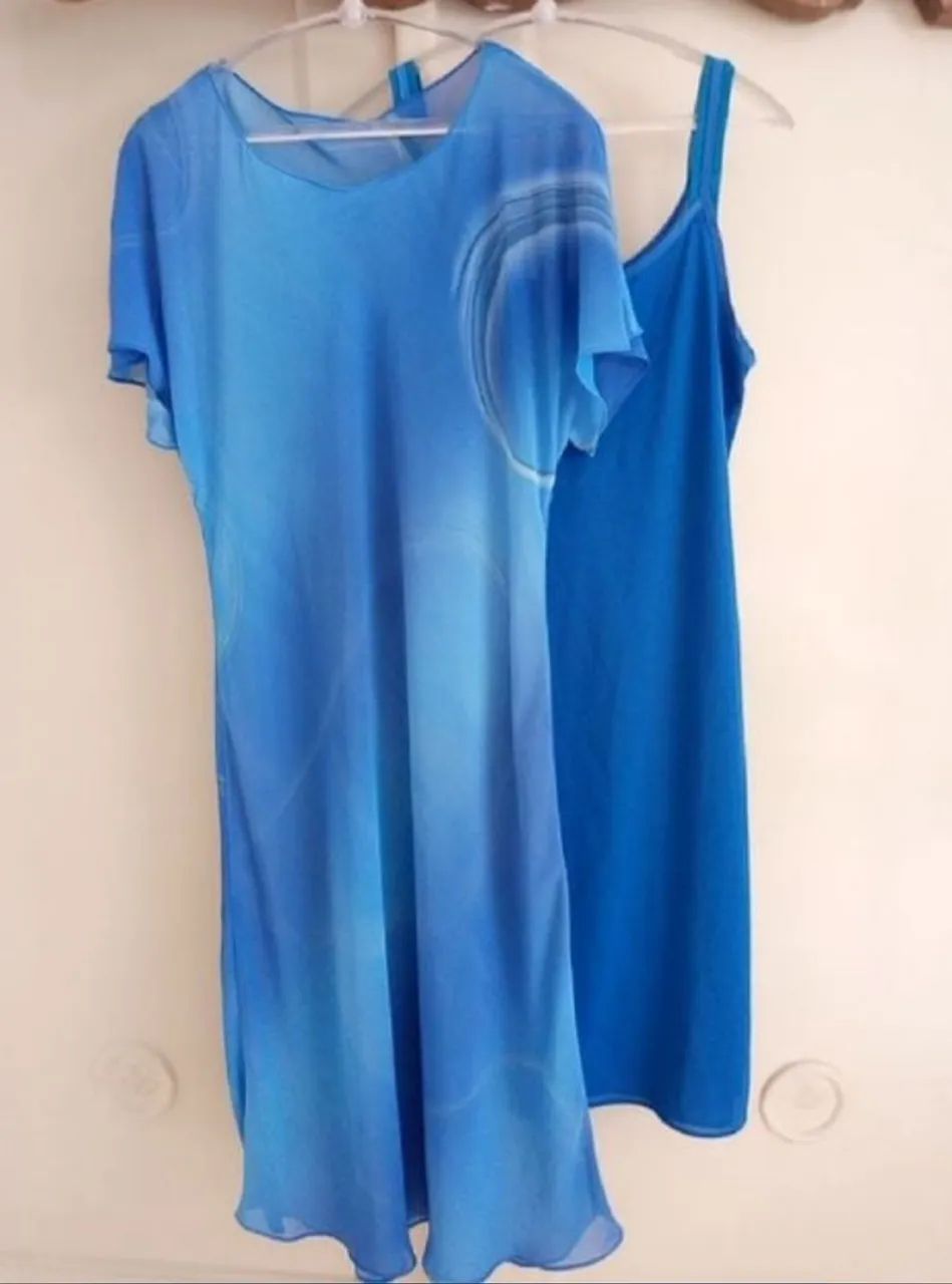 Vestido midi Oberon duplo tam 42 - Foto 2