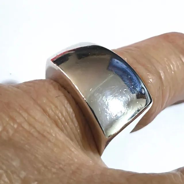Anel Masculino de Prata Polida - Foto 3