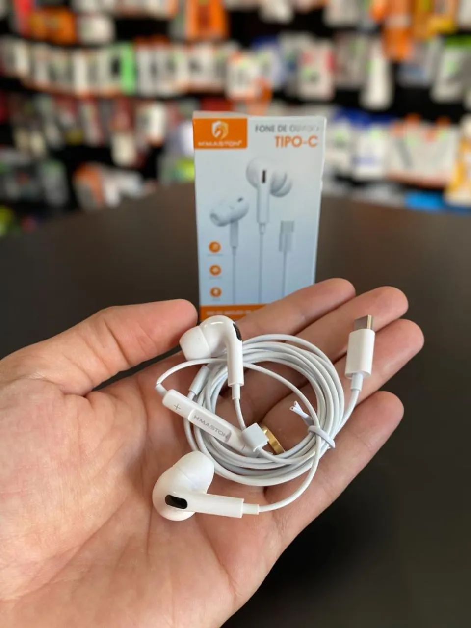 FONE DE OUVIDO INTRA AURICULAR TIPO C EJ89 PRO - Foto 3
