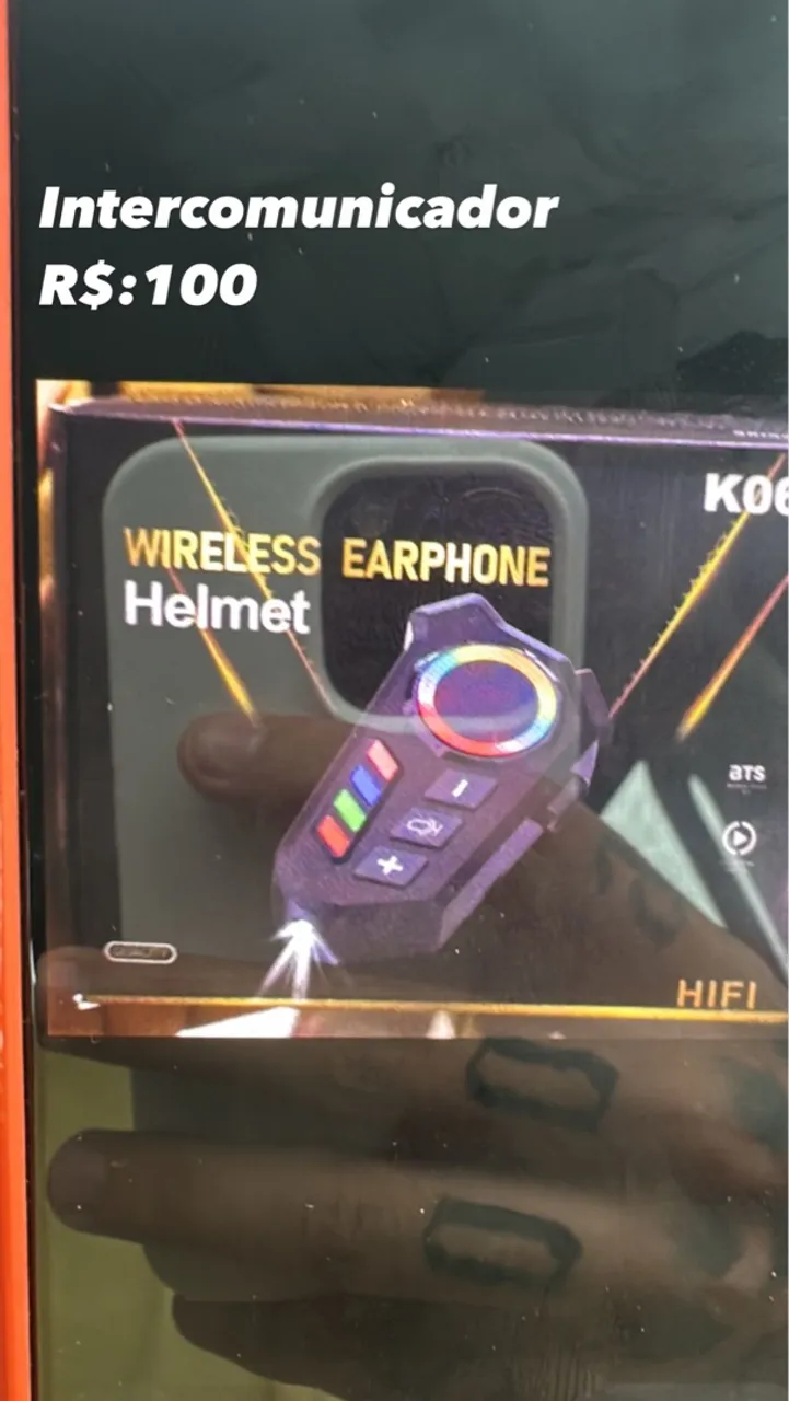 Intercomunicador Wireless para Capacete - R$100