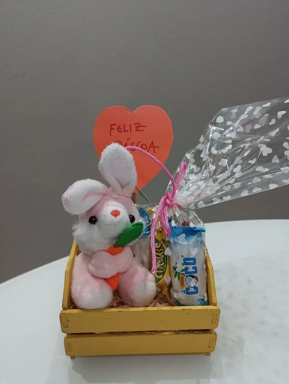 Mini cesta de presente para páscoa  - Foto 2