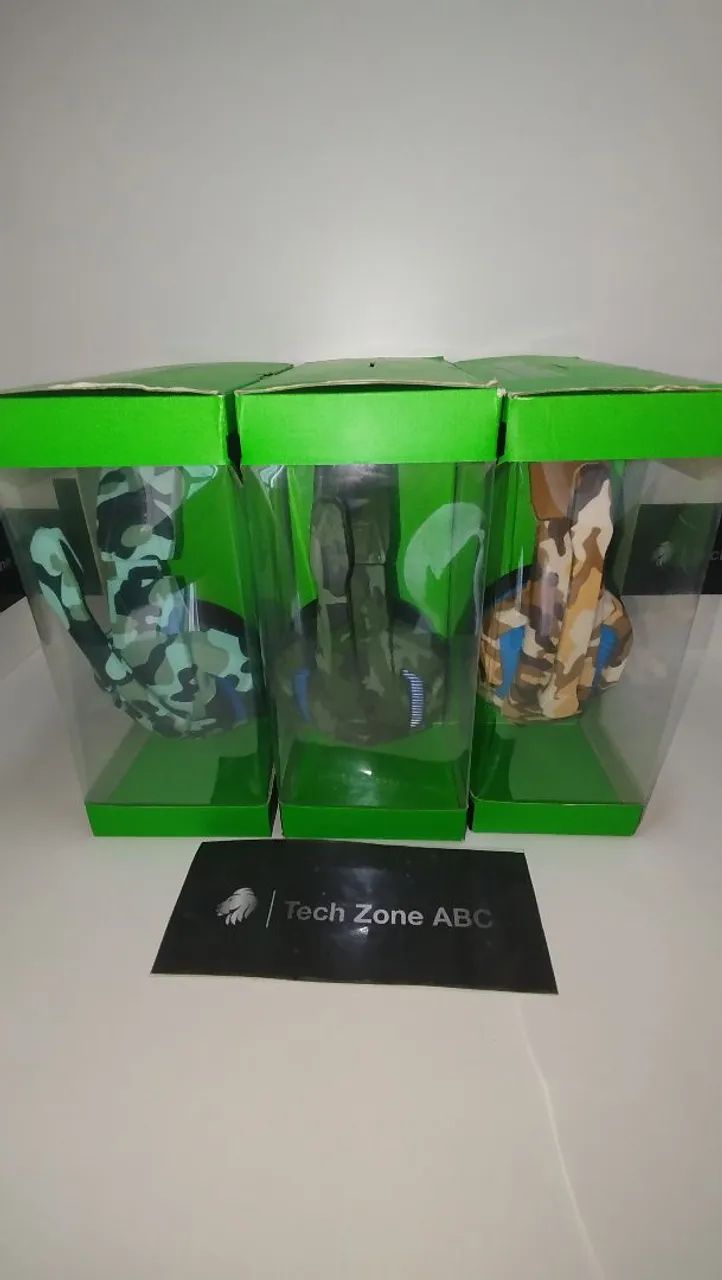 Fone headphone Gamer Camuflado, com LED  - Foto 5