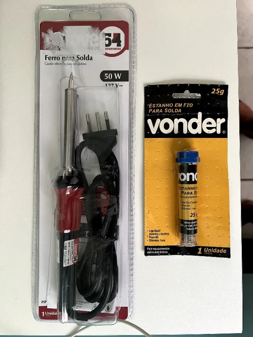 Ferro de solda nove54 127v com estanho para solda