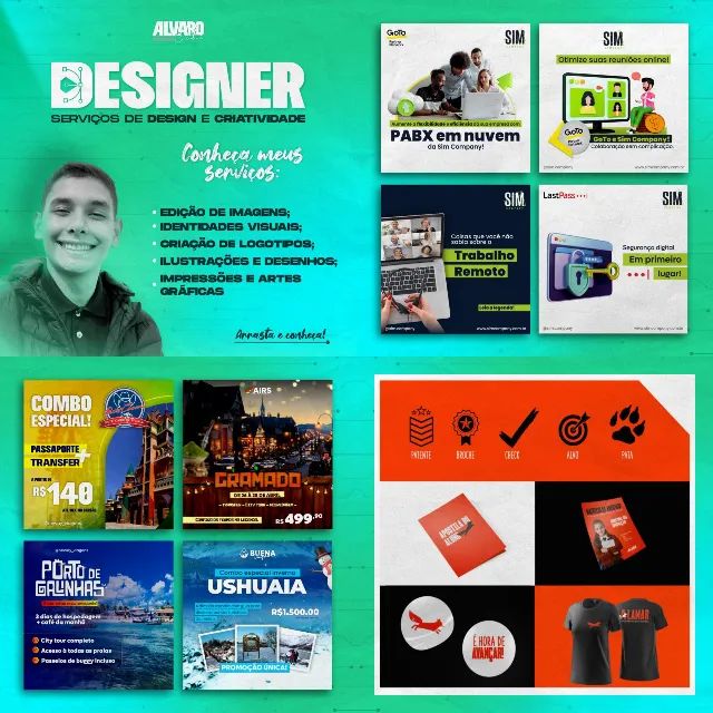 Designer Gráfico - Impressões, digital, logotipos e muito mais