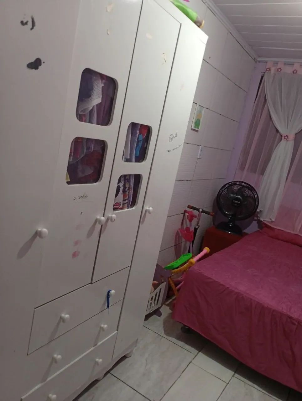 Guarda-Roupa Infantil Branco com Gavetas - Foto 2