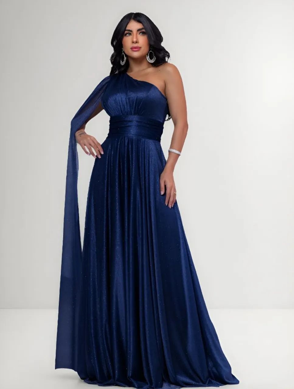 Vestido Festa Casamento Madrinha/Formatura, Azul Marinho Com