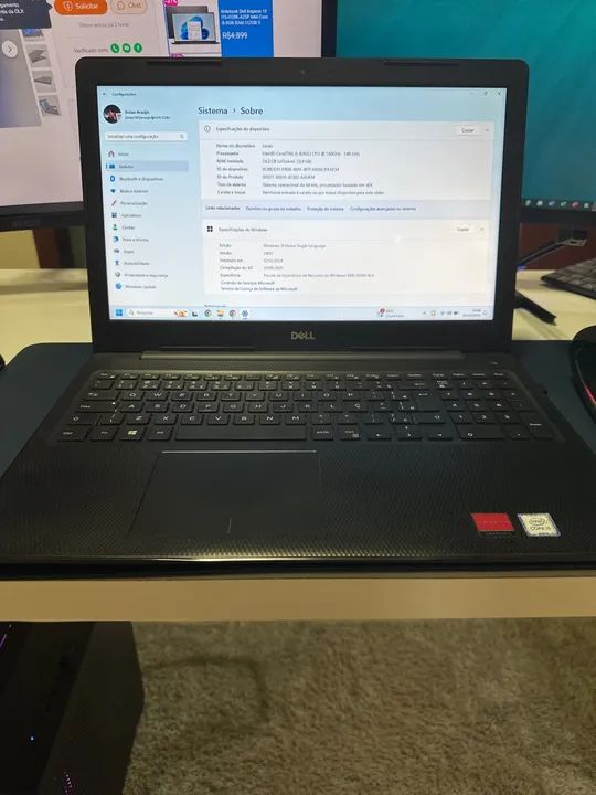 Notebook Dell - Intel Core i5 - 24GB RAM - 256SSD