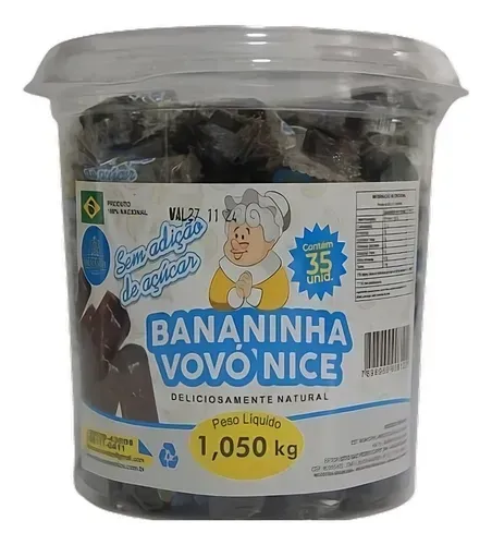 DOCE BANANINHA ZERO AÇUCAR POTE 35 UNID