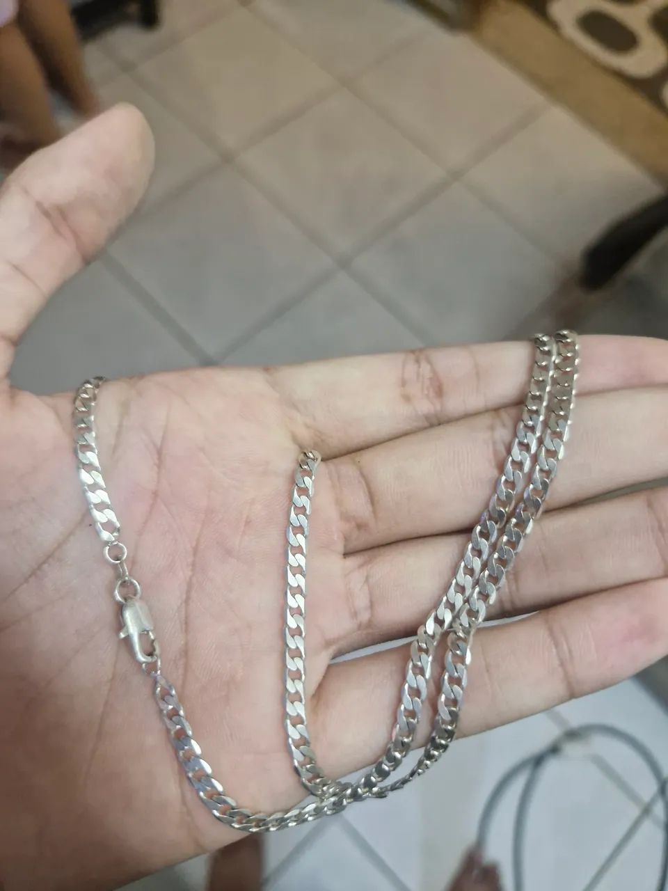 Corrente de prata 4mm - Foto 2