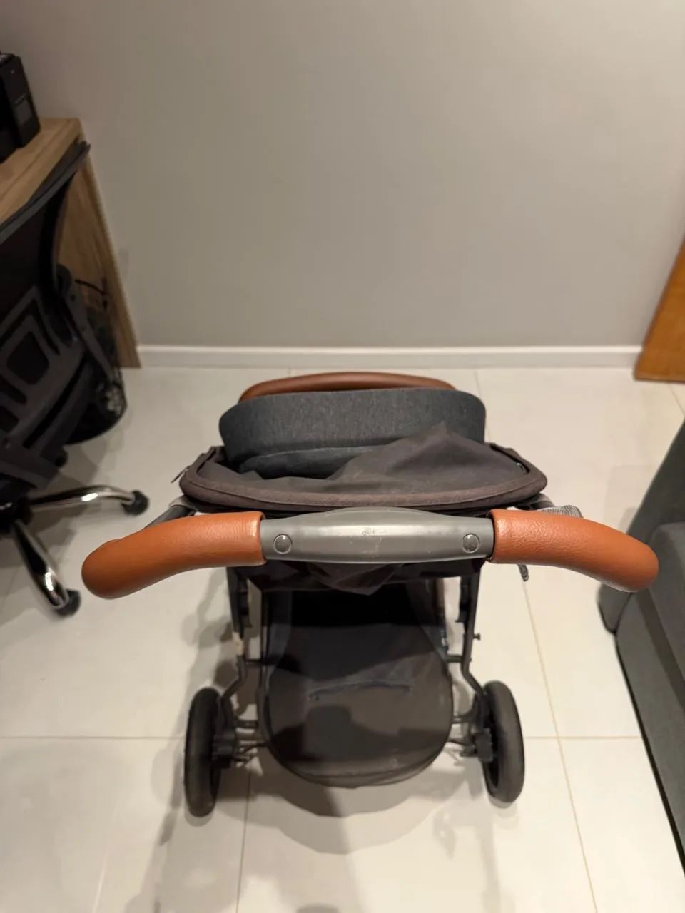 Vendo Carrinho de bebê Treviso 3 Woven Black com Couro