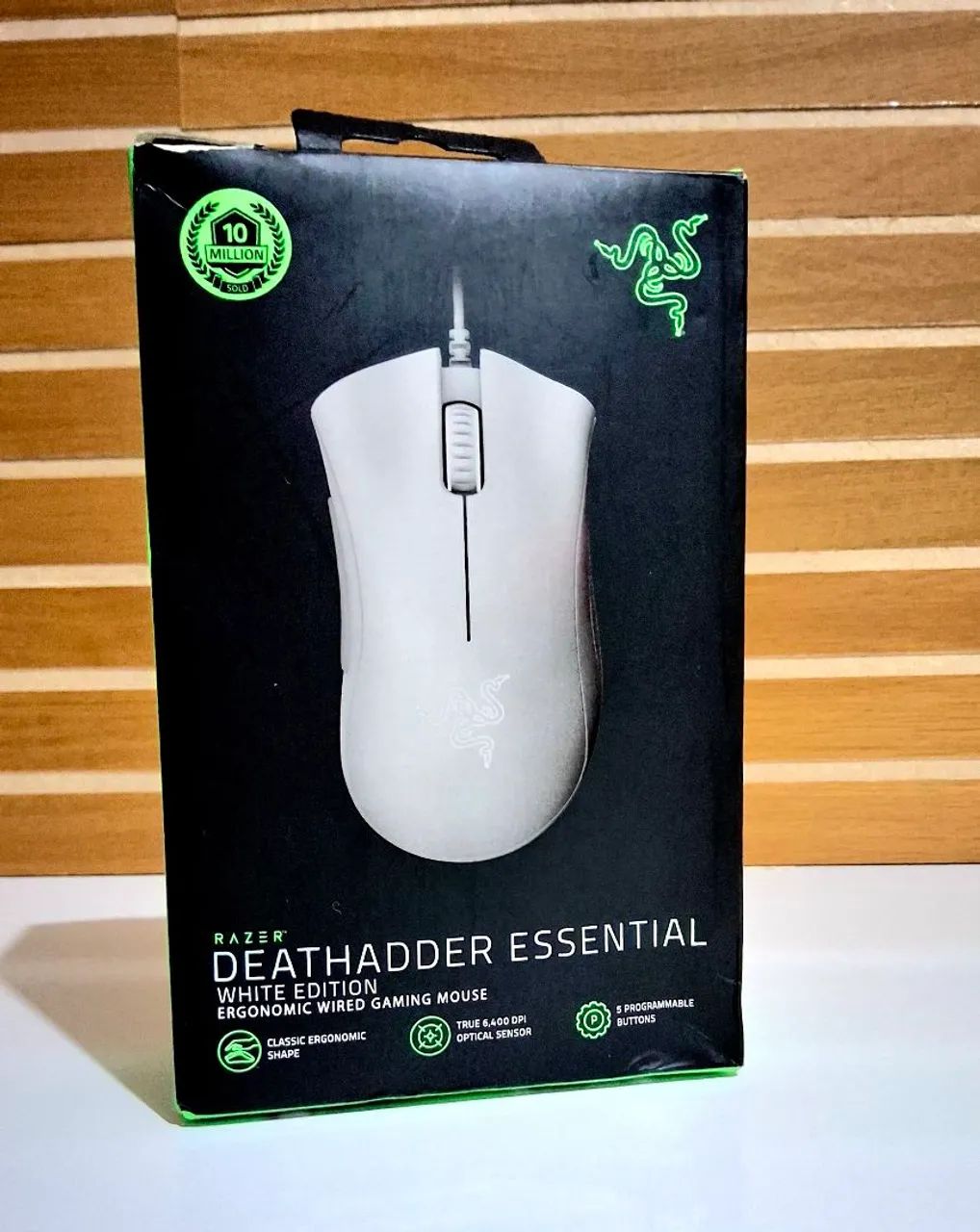 Mouse Gamer Razer DeathAdder Essential White Edition - Foto 3