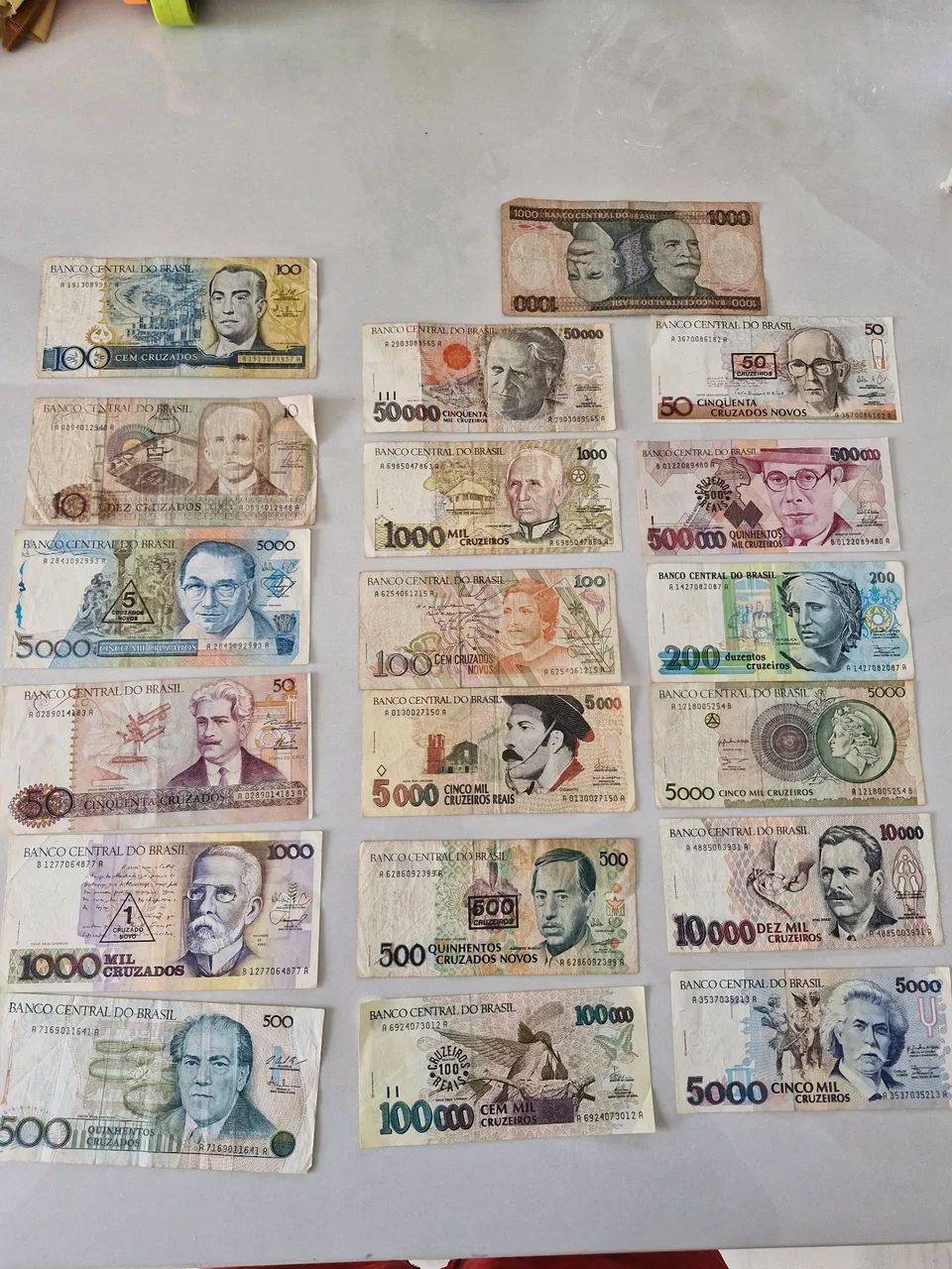 Células antigas colecionador 19 notas dos anos 80