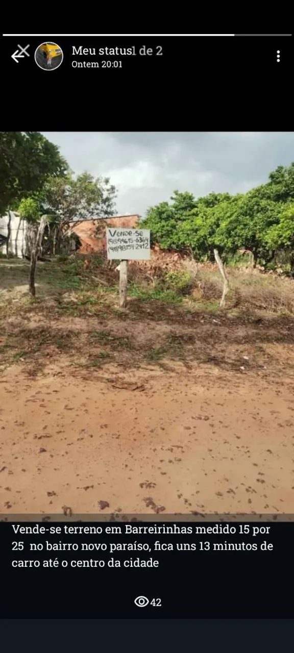 Vende-se terreno em barreirinhas - Foto 2