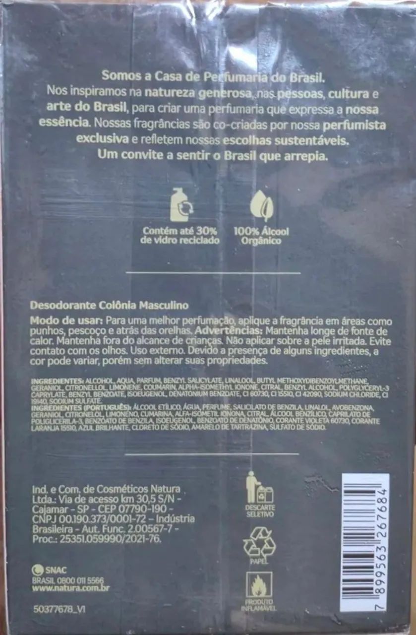 Natura Homem Tradicional 100ml - Foto 3