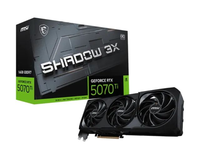 RTX 5070 TI, MSI, SHADOW 3X - OPENBOX - SOMOS LOJA