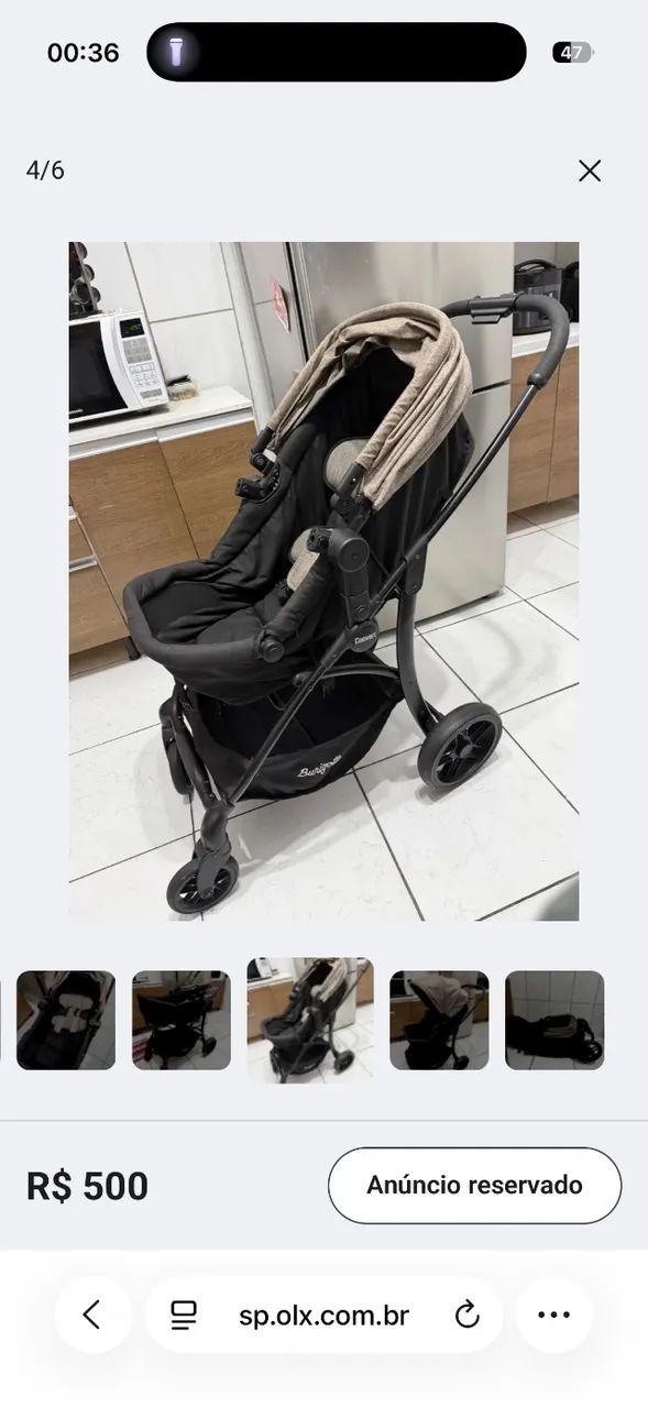 Carrinho de bebê compacto com Moisés removível  - Foto 2