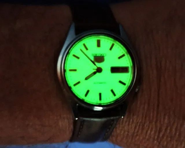 A42= ANTIGO RELOGIO SEIKO 7009 FULL LUME FUNCIONANDO  - Foto 2