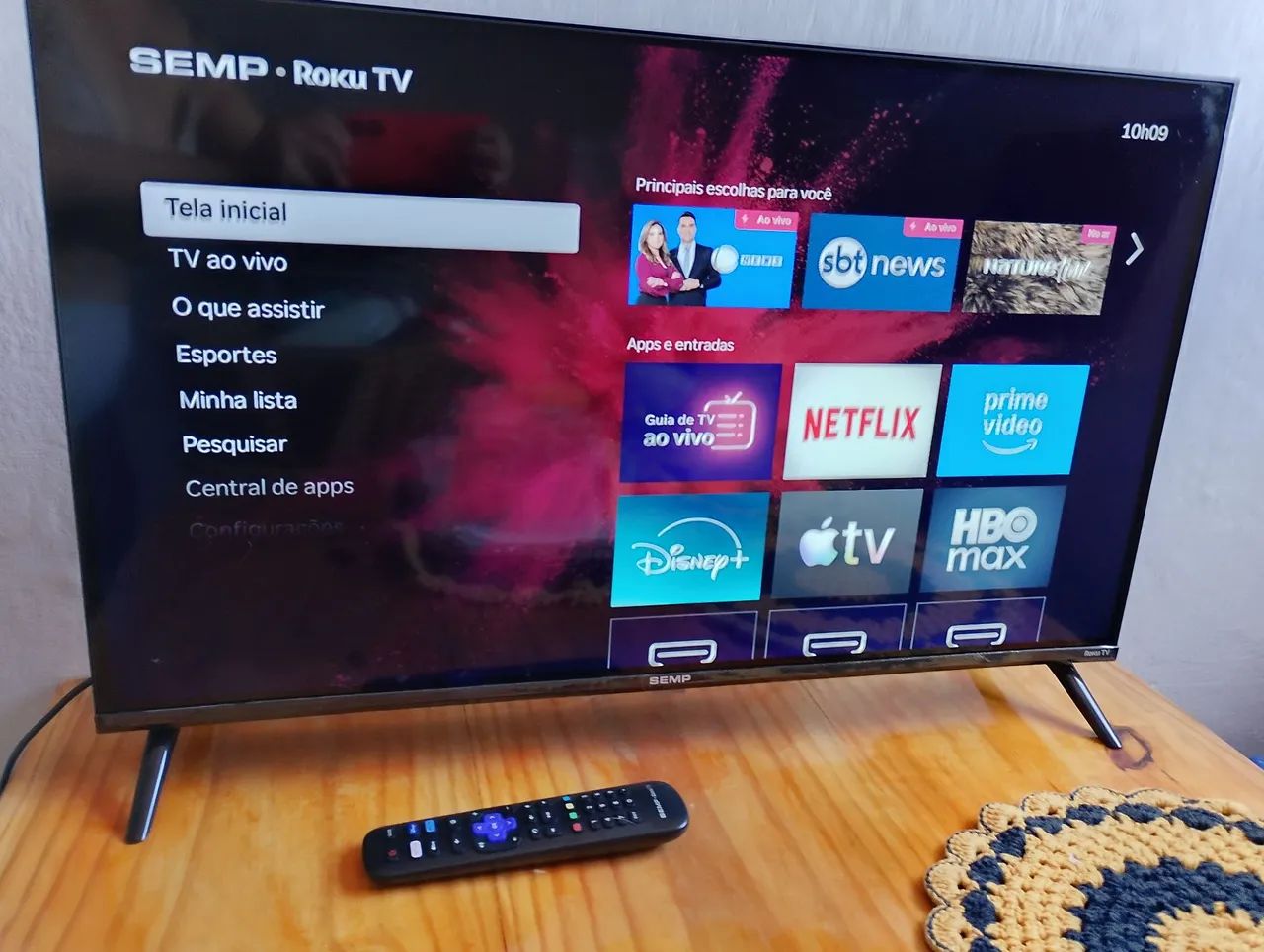 Smart Tv Semp Roku Tv 32 Polegadas Com Nota Fiscal  - Foto 4