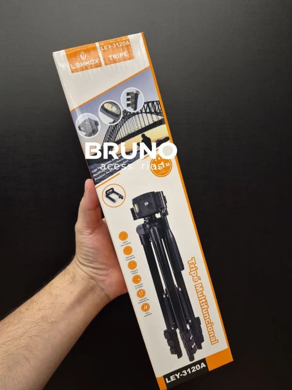 Tripé Multifuncional Com Suporte Para Celular e Câmera 1,10m - Foto 2