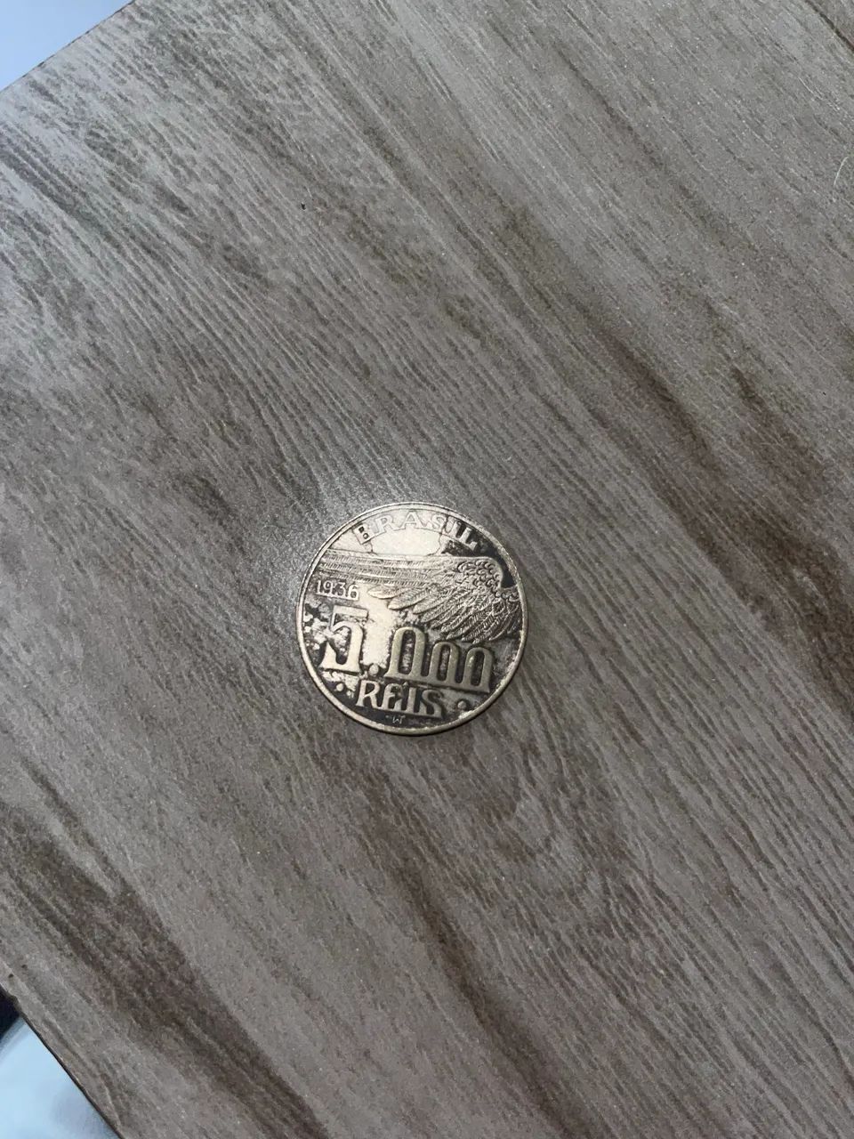 Moeda Antiga Santos Dumont 1936 5000 Reis