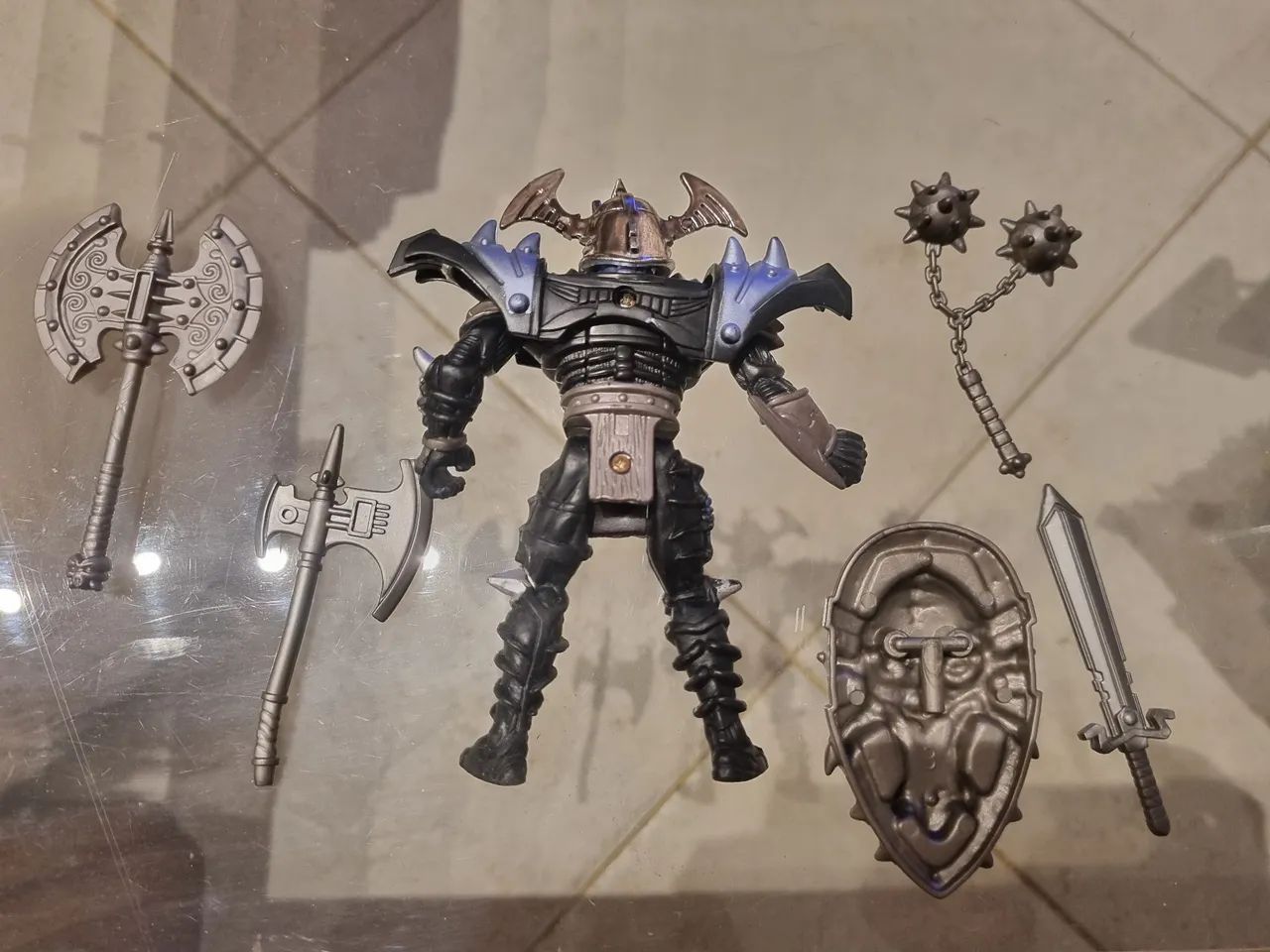 Boneco legends of knights medieval kingdom dark warrior evil - Foto 2